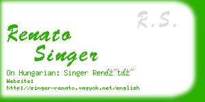 renato singer business card